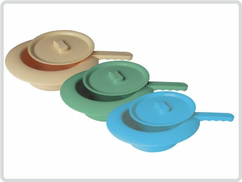 Stechbecken Bettpfanne Kunststoff mit Deckel, Farbe: blau *Top-Qualität zum Top-Preis*