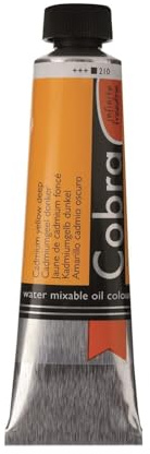 COBRA Talens Artist Water Mixable Oil Colour : 40ml Cadmium Yellow Deep