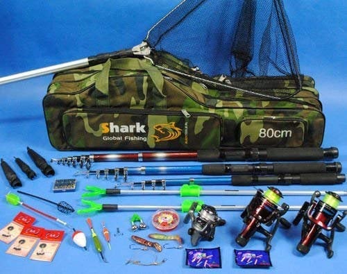 Campo24 Angelset Komplettset 3 Ruten + Zubehör, Angeln, SUPER Set