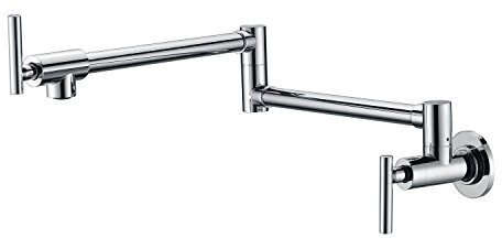 Sumerain Pot Filler Faucet Wall Mounted Stove Pot Filler in Chrome Finish