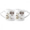 DIYthinker Kamera Rose Schmetterling Nizza Art Paar Tassen Keramik-Liebhaber Becher Herz Griff 12 Unzen Geschenk Mehrfarbig
