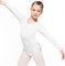 Arabesque Langarm Lycra Mädchen Ballettanzug Body Leotard Dance Trikot Turnanzug Mirta (134/140, Weiß)