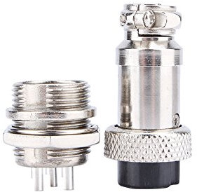 Set Connettore del Cavo di Aviazione GX16 3 Pin Connettore Aviazione Spina a Vite Maschio Femmina 5A Argento
