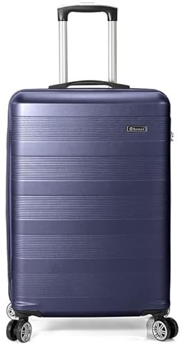 BENZI Maleta de Cabina 55x37x20 cm | Ligera y Resistente de ABS | Equipaje de Mano Aprobado | 4 Ruedas Dobles Giratorias, Asa Telescópica y Candado TSA – Color Azul