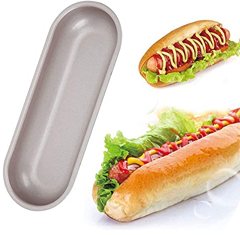 Mini Backform Baguette Französische Brotform, Antihaftbeschichtet Baguetteplatte Zum Backen Von Briochebrötchen, Hot Dogs, 19 X 7 X 2,5cm