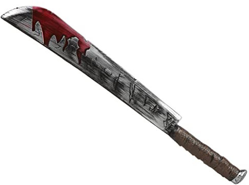 ATOSA machete gris con sangre y marcas terroríficas 74 cm