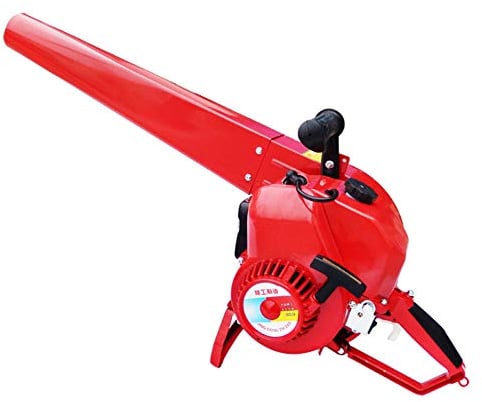 ACXZ 2-Takt Benzin Laubbläser, Garten-Benzin-Gebläse für die Rasenpflege, Feuerlöscher, rot, 4600W