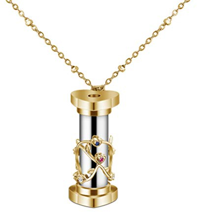 Ooscy Kaleidoskop-Halskette mit Diamant-Anhänger, 925er-Sterlingsilber, 26 Buchstaben, personalisierbar, Geschenke Frauen, Damen, Mädchen, Muttertag, 45,7 cm lange Kette