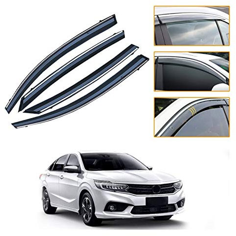 Lot de 4 protections de fenêtre fumées pour fenêtre de voiture, pare-soleil, pluie et vent pour Honda Envix 2019 HXJH