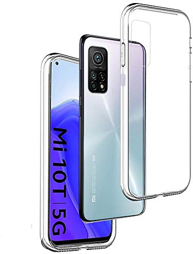 REY Transparent Silikonhülle TPU für XIAOMI MI 10T 5G - MI 10T Pro 5G - MI10T, Handyhülle Premium Kratzfest TPU Durchsichtige Schutzhülle, Ultradünne 0,33 mm