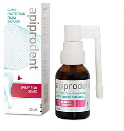 Apiprodent Spray - Aiuta a proteggere e recuperare danni alle gengive e alla cavità orale, sollievo da gengive doloranti, sensibilità gengivale e gengive sanguinanti, flacone da 20 ml