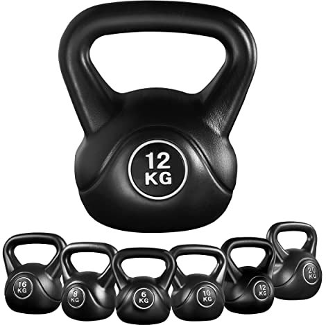Yaheetech Kugelhantel Fitness Kettlebell mit Neoprenbeschichtung 6-20 Kg Schwunghantel Gewichte Hantel für Kraftraining und Cross Training