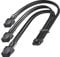 Fasgear PCI-e 5.0 Extension Cable,16Pin(12+4) Male to PCI-E 5.0 3x8Pin Female Sleeved Extension Cable with 4 Cable Combs,30cm 12VHPWR(12V-2x6) Cable for GPU 3090Ti&RTX 4080 4090 5070 5080 16AWG