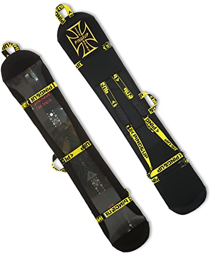 WEALTHY73 Snowboardtasche Allround-Plattenfurnierhülle Schutzhülle Tragbarer Schultergurt Verschleißfest Stoßfestes SBR-wasserdichtes Elastisches Material,Black,150CM