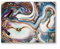 DEQORI Schneidebrett aus Glas | groß 40x30 cm | Motiv Luxuriöses Marmordesign | Design Schneideplatte für Küche | Frühstücksbrett antibakteriell & rutschfest | Glasplatte & Servierplatte