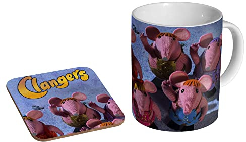 stopper The Clangers Classic - Ceramic Coffee Mug + Coaster Gift Set