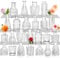 Lot de 24 petits vases en verre pour fleurs, vases transparents en vrac, pour centres de table, mini vase vintage pour décoration de table de mariage, maison