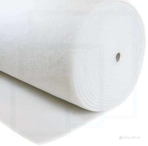 Filtervlies G3 10m x 1m, 15 mm, weiß, Filtermatte für Lüftungsanlage
