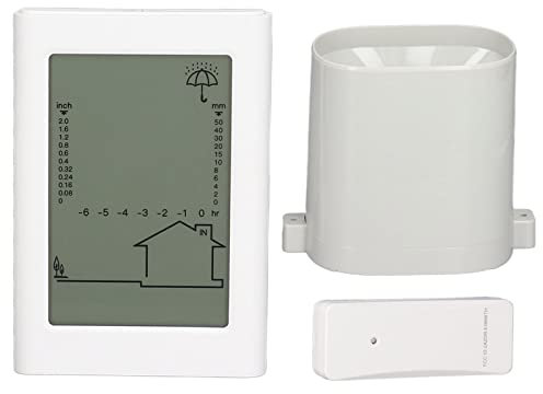 Station Météo sans Fil pour Intérieur et Extérieur, Pluviomètre, Système de Surveillance électronique Numérique 3 en 1 avec Rétroéclairage Orange, Station de Prévision avec écran D'affichage et Capteu