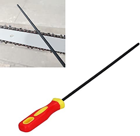 Lima Tonda in Acciaio Resistente per Sega a Catena Progettata per Sega da Taglio. Dispone di Impugnatura Ergonomica per Un Uso Confortevole