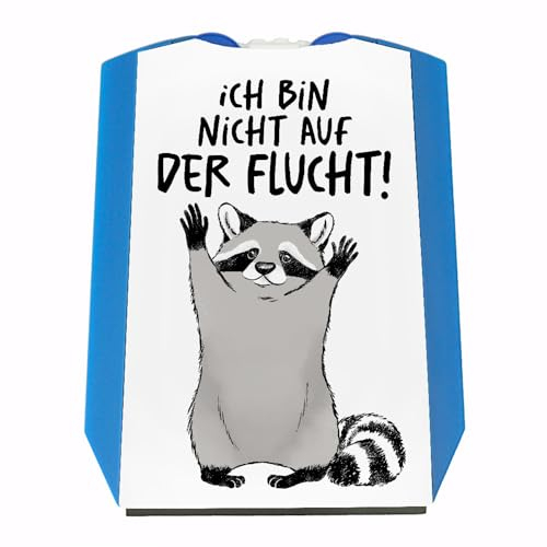 Waschbär Parkscheibe mit Spruch Ich Bin Nicht auf der Flucht eine lustige Parkscheibe für das Auto Männer Führerschein Räuber Eiskratzer Spruch Motiv Autozubehör witzige süßer