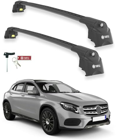 TURTLE kompatibel mit Mercedes-Benz Gla-Class (X156) 2014-2019 Air2 Dachträger | SCHWARZ
