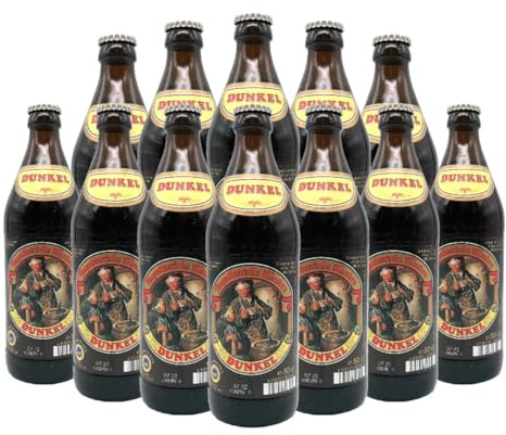 Augustiner Dunkel Premium German Dark Lager – 12 x 500ml Bottles | 5.6% ABV | Authentic Bavarian Dunkel from Munich