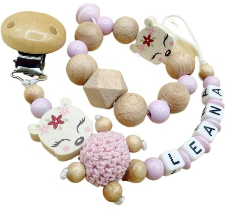 2er Set personalisiertes gestaltetes Babygeschenk mit Namen für Junge Baby Geschenk personalisiert zur Geburt & Taufe (Reh Rosa Bunt Set)
