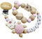 2er Set personalisiertes gestaltetes Babygeschenk mit Namen für Junge Baby Geschenk personalisiert zur Geburt & Taufe (Reh Rosa Bunt Set)