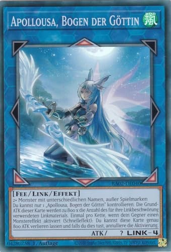 RA02-DE040 - Apollousa, Bogen der Göttin - Super Rare - 1. Auflage - Deutsch - 25th Anniversary Rarity Collection II - mit LMS Trading Fieldcenter-Karte Yugioh