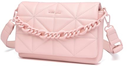 Miss Lulu LG2318 PK, Borse a Tracolla Piccole da Donna, Rosa, L22W4H16cm