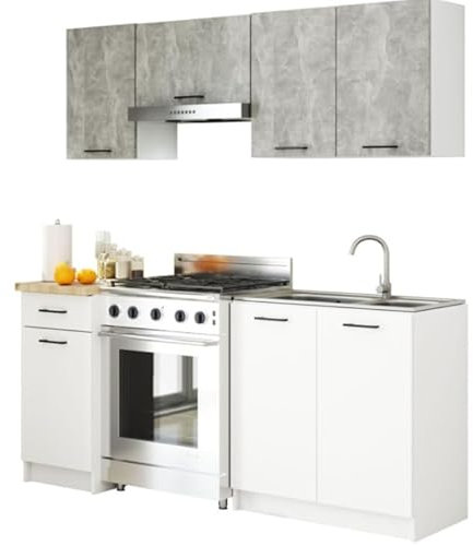 BDW Küche 180 cm Küchenzeile Küchenblock