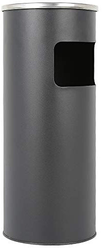 Dejaoo Poubelle en acier inoxydable 30 L, Bacs à ordures de cuisine,Poubelle Cendrier sur Pied Extérieur avec Poubelle Seau Intérieur 30L Disponible pour Hôtel Jardin Extérieur Supermarché