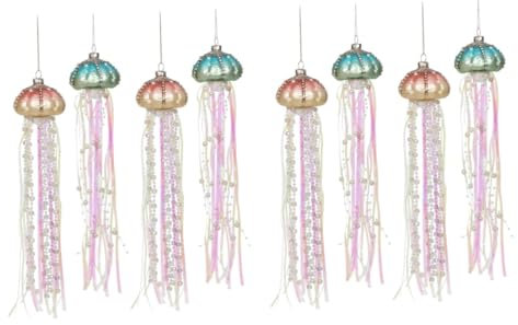 Cabilock 8 STK Weihnachtsschmuck aus Quallen Weihnachtsfeier Dekoration gefallen hängende weihnachtsverzierung büro Dekoration Christbaum anhänger Christbaumschmuck weihnachtsdeko Perle