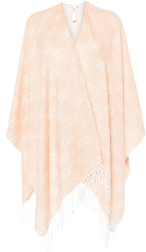Poncho donna Liu Jo logo monogram cammello C25LJ05 2F4015 T0300 TAGLIA UNICA