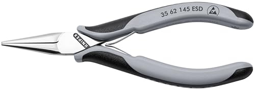 KNIPEX Tools 35 62 145 ESD Electronics Pliers-Half Round Tips, ESD Handles, 5-3/4