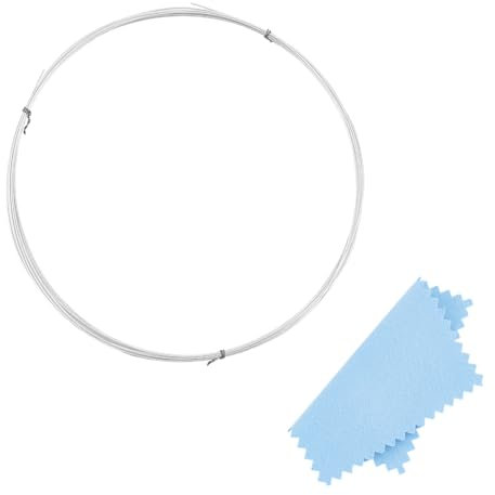 UNICRAFTALE Alambre de plata de ley 925 de calibre 28, alambre de metal semiduro, redondo, plateado, alambre flexible para manualidades, para envolver joyas, manualidades y decoraciones navideñas,