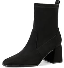 QUEEN HELENA Stivaletti con Tacco Medio Stivali Bassi Casual Eleganti Donna ZM9845 (Nero Microfibra, Sistema Taglie Calzature EU, Adulto, Donna, Numero, Media, 38)