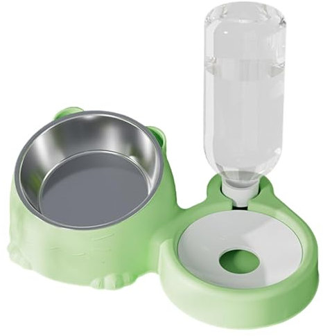 Bols de nourriture et d'eau pour chats,Bol d'eau et de nourriture pour chat - Bol d'alimentation amovible pour chat,Bol de nourriture en acier inoxydable pour chat et distributeur automatique d'eau de