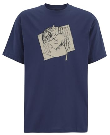 IRIEDAILY Herren T-Shirt Hand Drawn Baumwolle Relaxed Fit