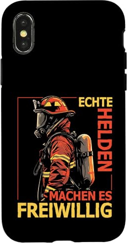 Echte Helden Machen Es Freiwillig Ehrenamt Feuerwehr Hülle für iPhone X/XS