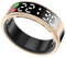 LONGLU Smart Ring for Women Men with LED Display Screen, Fitness Tracker Ring with Heart Rate/Blood Oxygen/Sleep/Sport/ 5ATM Class Waterproof, Health Tracker for iPhone & Android (Gold, 13)
