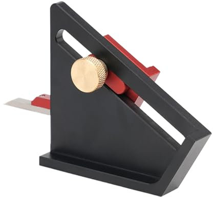 Hogvinnatil Bloques de ajuste de router, medidor de altura, guía de ajuste de altura anodizada, 0-58 mm, con marca de centrado para taladros y sierras circulares de mesa Accesorios