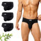 Arjen Kroos Slip Homme en Bambou Lot de 3 sous-Vêtements sans Étiquette Caleçon Extensible Doux Respirant Sport Lingerie
