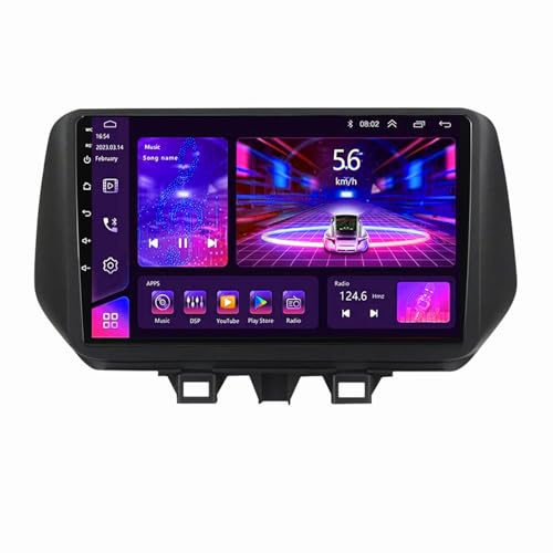 Android 12 Autoradio Für Hyundai Tucson 2018-2020 9 Zoll IPS Touchscreen Mit Carplay Android Auto Unterstützt DAB Mirror Link Bluetooth 5.0 RDS HiFi GPS Navigation DSP FM AM SWC Rückfahrkamera(8Core+2