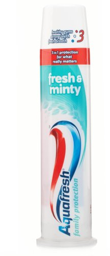 Aquafresh Triple Protection Fresh and Minty Toothpaste Pump, 100 ml, Pack of 6