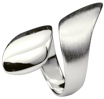 SILBERMOOS Ring Damenring Welle Spiralring Schlange Bandring offen Sterling Silber 925