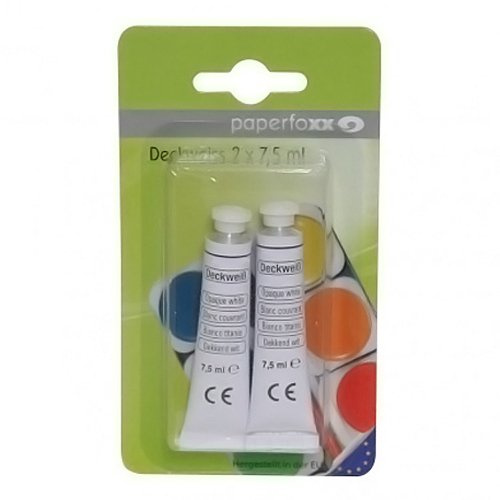 Paperfoxx 113670 Deckweiß, 2-er Set 7.5 ml