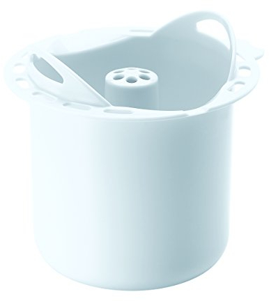 BÉABA, Pasta-Rice Cooker, Panier/ Bol de Cuisson Féculents, Accessoire Babycook, Compatible Babycook Solo et Duo, Contenance 350g, Facile d'entretien, Blanc