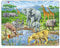 Larsen FH9 African Savannah Jigsaw Puzzle Age 6+ for Children & Adults - 65 Piece Puzzle | Educational and Fun Puzzle Boxless Tray & Frame Included | Made in Norway